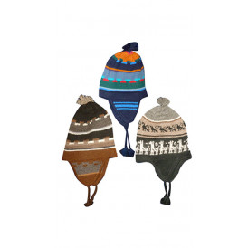 set of alpaca wool hat