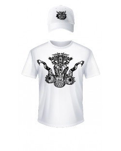 White t-shirt with devil design