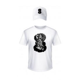 White t-shirt with moreno design from the Bolivian carnival 