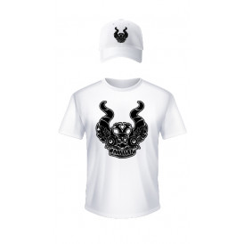 White t-shirt with devil design from the Bolivian carnival 