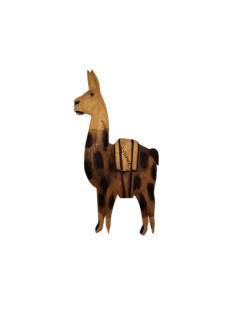 Wood carved llama