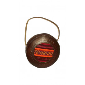 Small Leather bag with Aguayo decorations