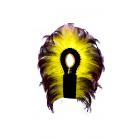 Crown of synthetic feathers