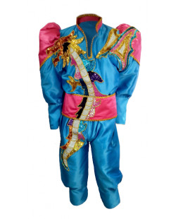 Caporal dance suit with dragon shimmering decorations