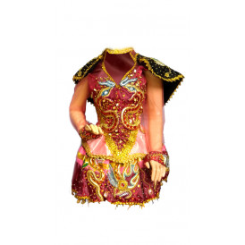 China supay dress with golden dragon decorations