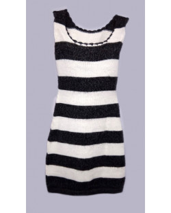 striped alpaca wool dress