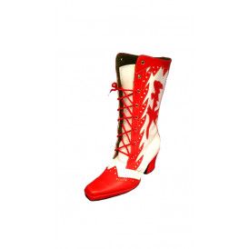 Supay dancer boots with dragon decoration