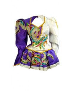 Caporal dance dress with dragon shimmering decorations