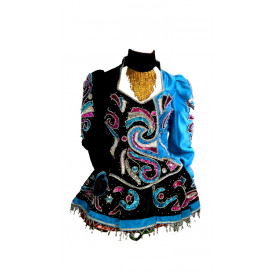 Caporal dance dress with shiny decorations