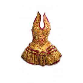 Morenadada dance dress with neckline and neck